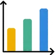 Bargraphmaker.co logo, a simple bar graph maker icon with colorful ascending bars and black axes